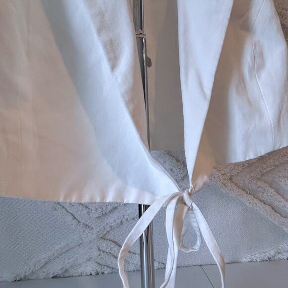 ZARA Tie Front Crop Top White Sleeveless Glam Coquette Luxury Capsule Size MED - Picture 5 of 9